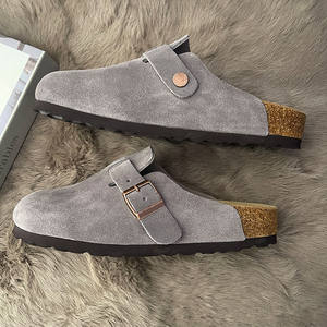 Birkenstocks 2025 été nouvelles pantoufles en liège à double boutonnage hommes et femmes sandales en cuir d'extérieur vêtements d'extérieur confortables - Product Image 1