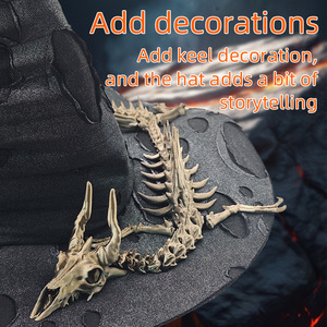 Sombrero de Bruja Luling Yaoyao con Diseño de Dragón Antiguo, Accesorio para Disfraces de Halloween y Escenarios - Product Image 2