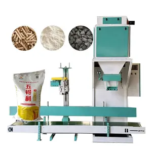 50kg/Bag Grains Wood Pellet Charcoal Powder Filling Bagging Packing Belt Machine