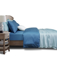 Parure de lit de luxe en soie unie pour enfants, draps de lit 60S, draps unis personnalisés en Lyocell