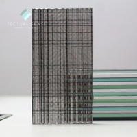 Tecture verre feuilleté en tissu noir avec motif côtelé