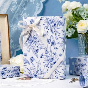 Floral <b>Pattern</b> Gift Wrapping <b>Paper</b> Double Sided Art <b>Paper</b> Recyclable For Packaging And Craft Use - Product Image 1