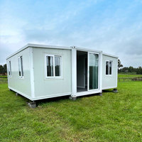 Maison conteneur moderne préfabriquée prête à l'emploi 20 pieds Maison mobile portable extensible pour appartement ou bureau à domicile