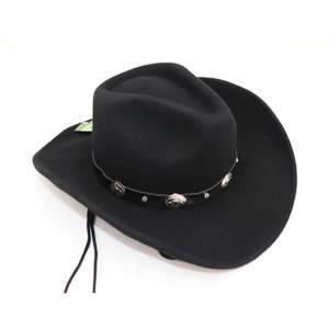 Sombrero de Vaquero Unisex H6333, Gorra de Jazz, Sombrero de Caballero Ecuestre para Hombre y Mujer, Sombrero Fedora de Lana de Ala Ancha, Gorras de Vaquero de Lana - Product Image 1