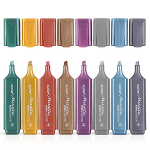 Gxin G-342-8M 8pcs kim loại tô màu cho Kisd người lớn viết trơn tru vẽ huỳnh quang bút tùy chỉnh Highlighter đánh dấu Bộ - Product Image 4