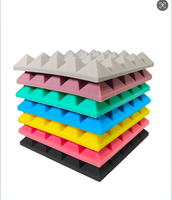 Panneaux acoustiques écologiques de conception pyramidale noire professionnelle Aryan, mousse insonorisante pour bureau, KTV, en polyuréthane moderne
