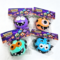Mainan Squishy TPR Bentuk Wajah Anjing Halloween 7.5cm, Isi Tepung, Mainan Remas Lambat Mengembang, Pereda Stres, Bola Fidget, Hadiah Liburan untuk Anak-Anak