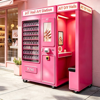 Salon de manucure haut de gamme AIT dans le centre commercial propose une machine de vente automatique sans personnel pour l'impression d'art d'ongles DIY. Salon de manucure.