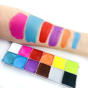 Ensemble de peinture pour le visage et le corps, 12 couleurs OEM, Art corporel, avec pinceau à base d'huile, peinture pour le visage, fête, maquillage fantaisie, <span class=keywords><strong>Palette</strong></span> de Cosplay - Product Image 5