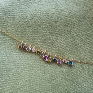 สร้อยคอจี้พลอยสแตนเลสทรงเรขาคณิตแบบทำมือสำหรับทำเครื่องประดับ - Product Image 4