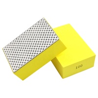 Tampons de ponçage à la main en diamant électrolytique Blocs de polissage en éponge Outil de bloc de meulage abrasif pour le verre de marbre en céramique de granit