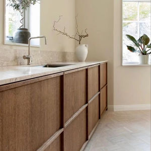 George Group Armoires de cuisine modulaires modernes personnalisées Conceptions personnalisées Ensemble étanche de carcasses en bois massif - Product Image 1