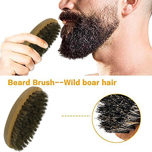 Shaving <b>Set</b> With Stainless Steel Razor Wooden Brush Comb Scissors And Bag For <b>Beard</b> <b>Grooming</b> - Product Image 4