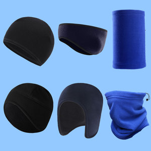 Winter Fleece Cycling Cap Earmuff Headband Neck Warmer Solid Color Breathable Outdoor Sports Adult Size - Product Image 1