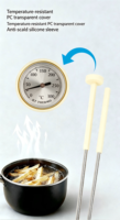 Thermomètre pour friture avec sonde en acier inoxydable 304, 0-300 ° Sonde de température d'huile mécanique C pour la friture et la cuisine