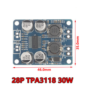 Module amplificateur de puissance audio numérique TPA3118 1*60W/30W, carte de développement SOP28, 4-8 ohms, classe D PBTL, DC 8~24V - Product Image 3