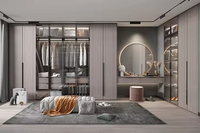 Meubles de chambre à coucher en métal modernes, grande armoire écologique à 4 portes, sur mesure, 2 mètres, pour appartement