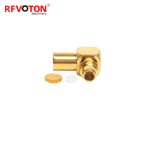 Conectores RF MMCX de Ángulo Recto de 90 Grados, Conector Macho para Soldar para Cable Coaxial SS405