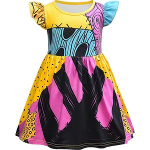 YUIQPKJX Costume Sally pour enfants filles, robe Nightmare Before Christmas avec perruque et accessoires, tenue de cosplay d'halloween 8-13 - Product Image 2