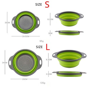 Màu Có Thể Gập Lại <span class=keywords><strong>Silicone</strong></span> Colander Trái Cây Rau Nhà Bếp Công Cụ Xử Lý Thuận Tiện Đóng Mở Lưu Trữ Giỏ Rửa Lọc - Product Image 6