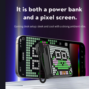 BOLOMI PB-XP01 la première personnalisation innovante de l'affichage des pixels via l'application Bluetooth Connection Private Mold Power Bank 5000mah - Product Image 2