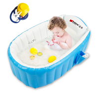 Baignoire de voyage portable pour bébé, baignoire pour tout-petit, bassin de douche antidérapant, mini piscine gonflable pour nouveau-né