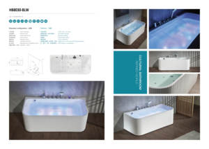 Bañera de hidromasaje independiente moderna de acrílico para interior, tipo Jacuzzi - Product Image 3