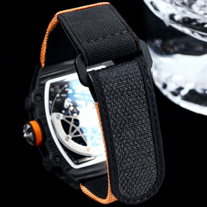 Reloj de Pulsera Deportivo de Lujo de Alta Gama Personalizado, Esqueleto Automático, para Hombre, Caja Negra y Naranja, Ligero, para Fiestas y Deportes - Product Image 6
