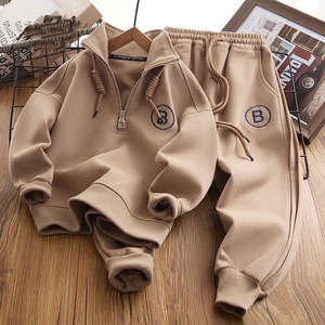 Completo Sportivo Autunno Inverno 2023 per Bambini, Set Due Pezzi per Ragazzi Grandi, Felpa e <span class=keywords><strong>Pantaloni</strong></span> in Pile Spesso, Vestibilità Comoda Taglie Forti per Neonati - Product Image 2