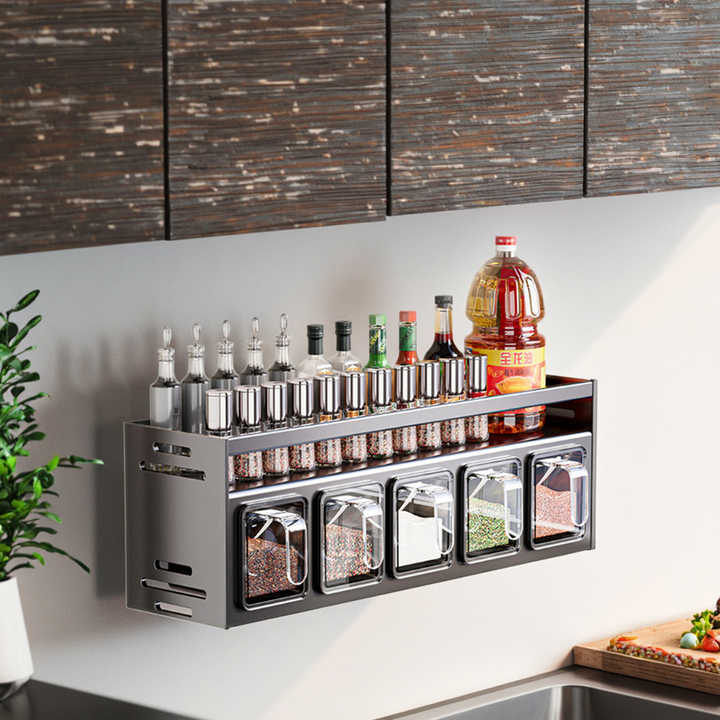 Home Gardening and Housekeeping Wall-Mounted Metal Storage Rack Space ...