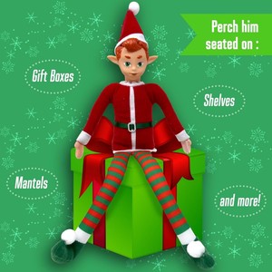SHUANGYUAN Poupée <span class=keywords><strong>Elfe</strong></span> à Longues Jambes de Haute Qualité, Jouet en Peluche pour Enfants, Décoration Festive de Noël pour la Maison - Product Image 1