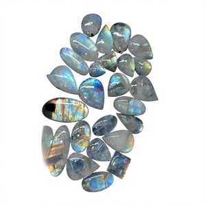 Pierre précieuse naturelle de qualité supérieure, Pierre de lune arc-en-ciel blanche, Cabochon en vrac toutes formes FAIJAN GEMS Rajasthan, Évaluation tierce partie, Vente en gros - Product Image 1