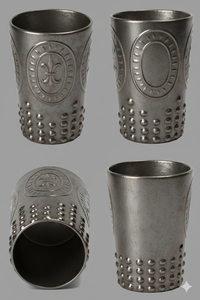 Dedal de Vidrio Estilo Vintage con Diseño en Relieve de Flor-de-Lis, Decorativo, de Colección, con Acabado Antiguo, Herramienta de Costura para Sastre - Product Image 4