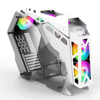 Boîtier pour PC de jeu OEM/ODM tour ATX avec armoire en verre acrylique et ventilateurs RVB pour boîtiers et tours d'ordinateur de bureau