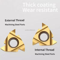 Inserto de fresado CNC de 60 mm, paso de 1.5 mm, herramienta de torno de paso fino de 55 mm para fresado interno y externo, resistente al desgaste, de carburo de tungsteno