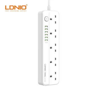 LDNIO SK5691 Uk Power Strip Surge Protector With 5 Ac Outlets And 6 Usb Charging Ports 2m Long Extension Cord For Home