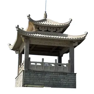 יפני סגנון מותאם אישית גודל חיצוני קישוט טבעי גרניט אבן ביתן גדול