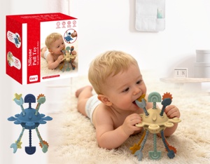 <span class=keywords><strong>Jouet</strong></span> sensoriel en silicone pour bébé, <span class=keywords><strong>jouet</strong></span> d'apprentissage précoce Montessori, <span class=keywords><strong>jouet</strong></span> de voyage portable pour siège auto et avion - Product Image 4