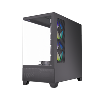 Boîtier de jeu pour PC de taille moyenne avec deux panneaux en verre trempé, vue sur la mer, micro-ATX, boîtier de jeu pour ordinateur de jeu MATX