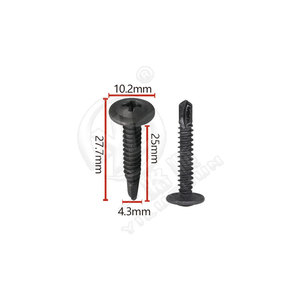 Vis autotaraudeuse Xinyida à tête ronde Phillips noire M4x25mm pour métal J771 - Product Image 4
