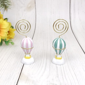 Sedile in <span class=keywords><strong>mongolfiera</strong></span> rosa e blu e porta carte Dropshipping decorazioni per feste fornisce <span class=keywords><strong>segnaposto</strong></span> da tavolo numeri da tavolo - Product Image 4