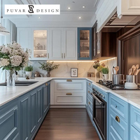 Cuisine sur mesure de style provincial français, solution clé en main pour toute la maison, meubles classiques en bois massif blanc sur mesure