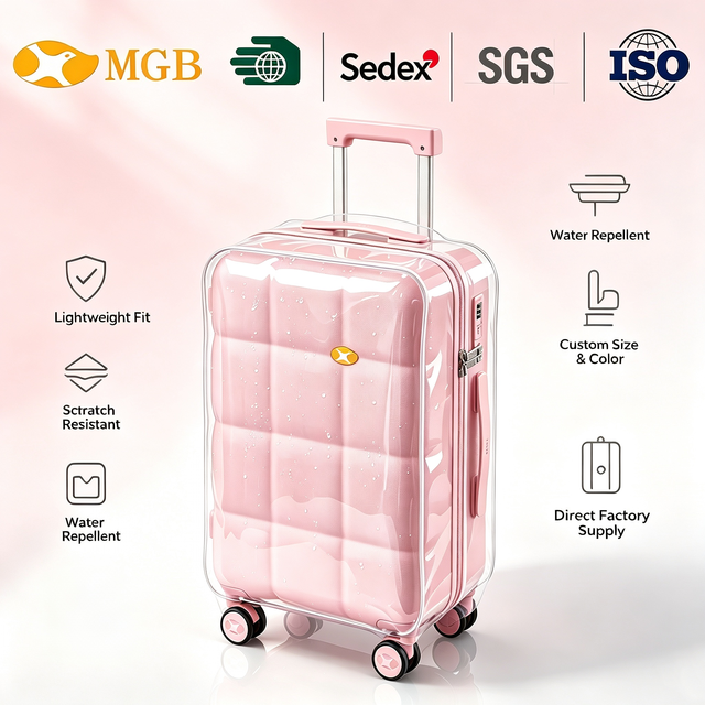 20 24 28" PVC Waterproof Anti-scratch clear Luggage Cover Dust-proof Suitcase Cover for Carry on Suitcase Protection Cover