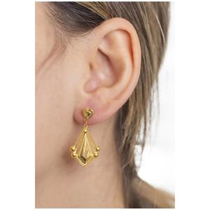 Gold 22 Carat <b>Fashion</b> <b>Drop</b> <b>Earrings</b> - Product Image 1