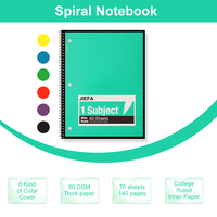 Personnalisé 1 sujet Fournitures de bureau et scolaires A5 A6 A4 B5 Composition Carnets à spirale pour usage scolaire