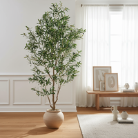 Arbre Bonsaï d'olivier artificiel, feuilles en plastique réalistes, tronc en résine, écologique, de haute qualité, pour intérieur/bureau, arbustes, herbe