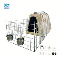 Abri extérieur individuel pour veau avec clôture, abri pour veau en PE, équipement d'élevage pour veau