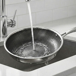20-28cm Triply Stainless Steel Cookware Induction Frying Pan Set Honeycomb Non-stick Cooking Pan Skillet - Product Image 4