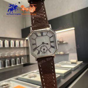 Reloj de Lujo para Mujer 2025, Analógico, Cuadrado, con Esfera de Cristal Pequeña, Correa de Cuero, Movimiento de Cuarzo, Cronómetro, Longines - Product Image 3