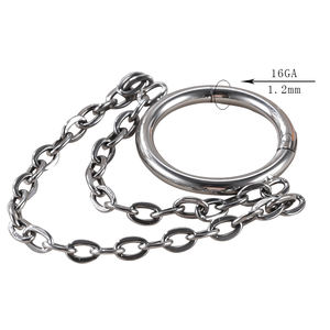 Khuyên Xỏ Lỗ Tròn Bằng Thép Không Gỉ 316L Với Dây Chuyền Nhiều Lớp Khuyên Mũi Khuyên Tai Sụn Khuyên Núm Vú Trang Sức Xỏ Lỗ Cơ Thể - Product Image 4